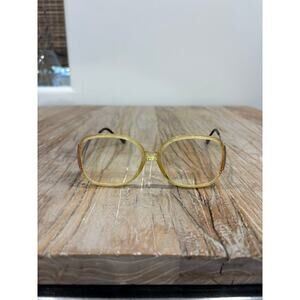 Vintage Charmant 4622 Eyeglass Frames – Yellow Oversized Mod Style